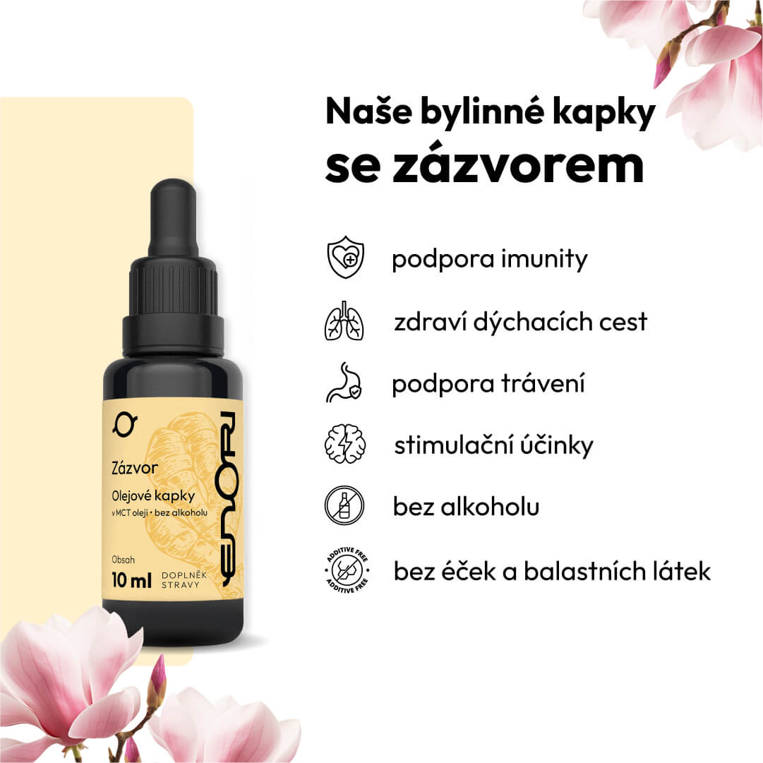 Bylinné kapky se zázvorem